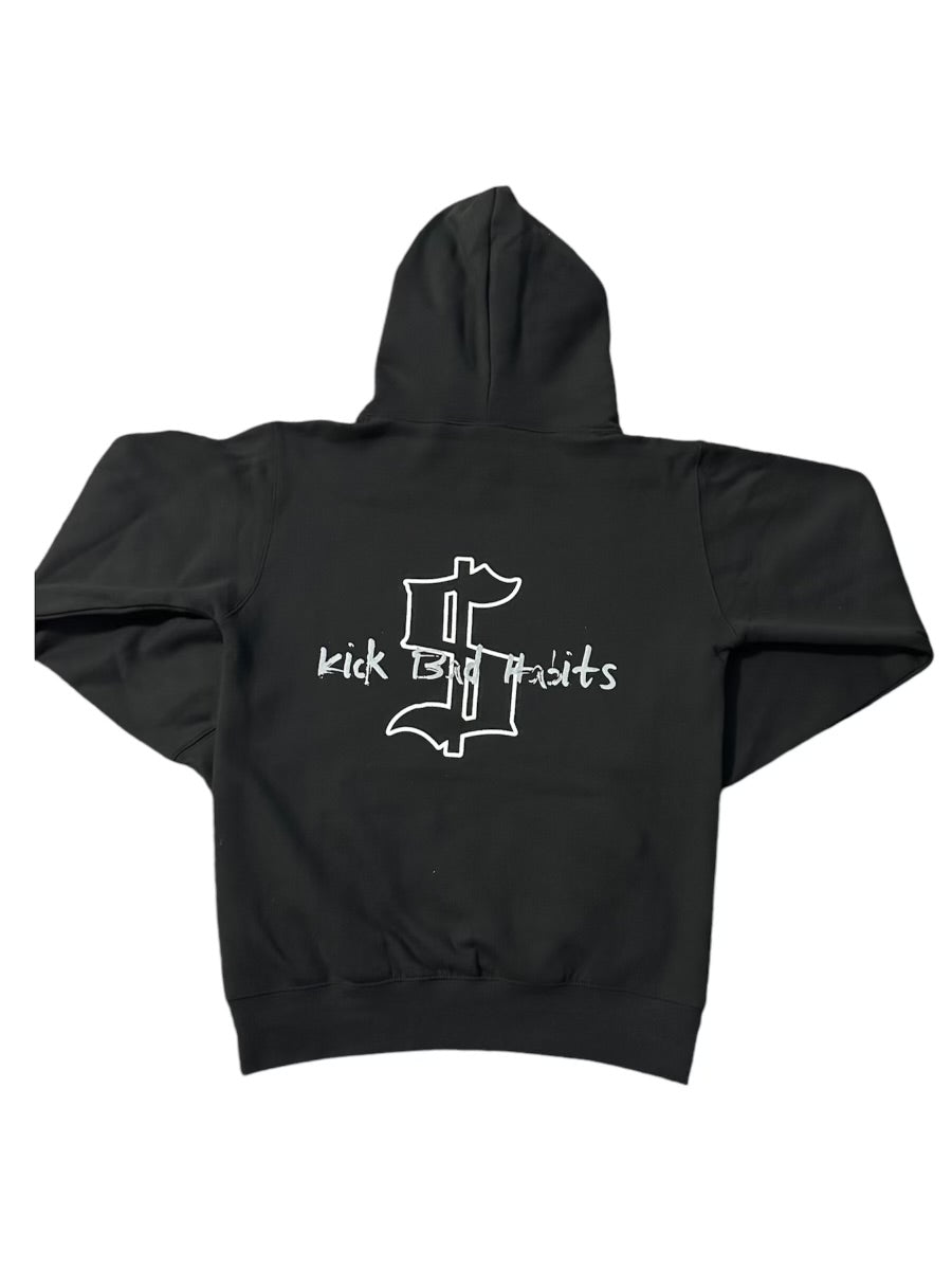 Black Gray/White “Kick Bad Habits” Jogging Suit