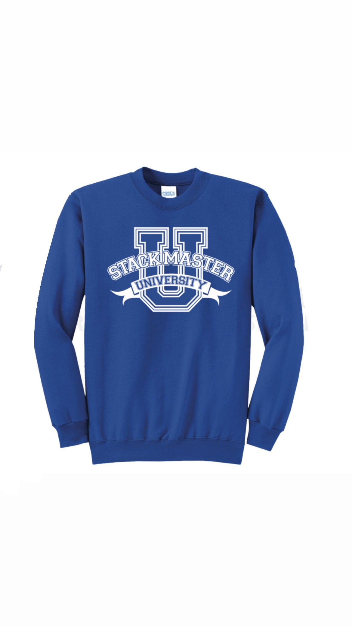 Royal Blue & White Crewneck